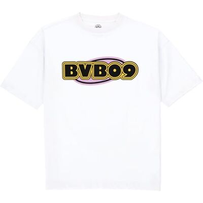 25243003/XS Borussia Dortmund BVB T-Shirt Echo biały, Oversized, 100% bawełna, rozm. XS 25243003/XS Borussia Dortmund BVB T-Shirt Echo biały, Oversized, 100% bawełna, rozm. XS