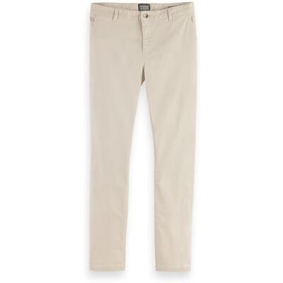 178365 Scotch & Soda Essential Regular Slim Fit męskie spodnie chinosy ze stretchu, bawełna, Parchment 7347, 28W / 30L 178365 Scotch & Soda Essential Regular Slim Fit męskie spodnie chinosy ze stretchu, bawełna, Parchment 7347, 28W / 30L
