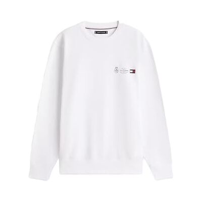 MW0MW40863 Tommy Hilfiger Męski SMALL CREST OUTLINE CREW NECK Pulower Bluza, Biały, XL, Biały (biały), XL MW0MW40863 Tommy Hilfiger Męski SMALL CREST OUTLINE CREW NECK Pulower Bluza, Biały, XL, Biały (biały), XL