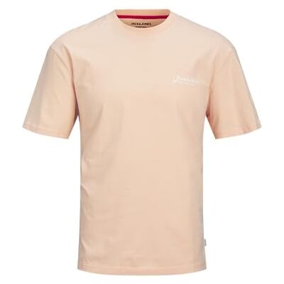 12275012-4732193 Jack & Jones Jjbeau Tee Ss nadruk z przodu Crew Neck, Peach Parfait, XS 12275012-4732193 Jack & Jones Jjbeau Tee Ss nadruk z przodu Crew Neck, Peach Parfait, XS