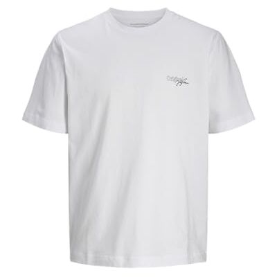 12265837 JACK & JONES Joreaton Blur Tee Ss Crew Neck T-shirt męski, Bright White, XS 12265837 JACK & JONES Joreaton Blur Tee Ss Crew Neck T-shirt męski, Bright White, XS