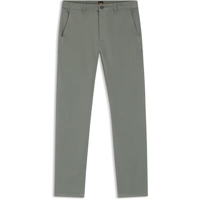 50510933 BOSS Męskie chinosy slim fit chinosy z elastycznej satyny bawełnianej, Otwarty szary, 35W / 30L 50510933 BOSS Męskie chinosy slim fit chinosy z elastycznej satyny bawełnianej, Otwarty szary, 35W / 30L