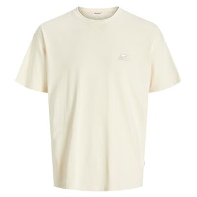 12282137-4816103 JACK & JONES Koszulka męska Joralmeria Back Tee SS Crew Neck Pls, Antique White, 5XL 12282137-4816103 JACK & JONES Koszulka męska Joralmeria Back Tee SS Crew Neck Pls, Antique White, 5XL