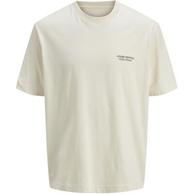 12273640-4707759 JACK & JONES Męski T-shirt z nadrukiem na plecach, Antique White, L 12273640-4707759 JACK & JONES Męski T-shirt z nadrukiem na plecach, Antique White, L