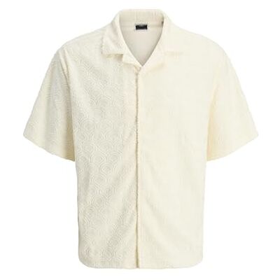12276783-4763130 JACK & JONES Jcoinfinity Towel Shirt Ss męska, Sweet Corn, M 12276783-4763130 JACK & JONES Jcoinfinity Towel Shirt Ss męska, Sweet Corn, M