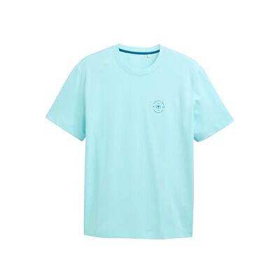 1046801 TOM TAILOR T-shirt męski, 34921 Karaibski Turquoise, XS 1046801 TOM TAILOR T-shirt męski, 34921 Karaibski Turquoise, XS