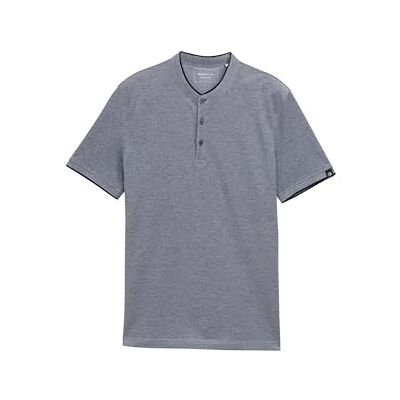 1046283 TOM TAILOR Denim Męska koszulka polo ze stójką, 22843 Dark Blue Two Tone, XL 1046283 TOM TAILOR Denim Męska koszulka polo ze stójką, 22843 Dark Blue Two Tone, XL