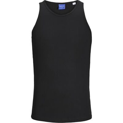 12276850-4753477 JACK & JONES Jorhydra Pointelle Tank Top męski, czarny, M 12276850-4753477 JACK & JONES Jorhydra Pointelle Tank Top męski, czarny, M