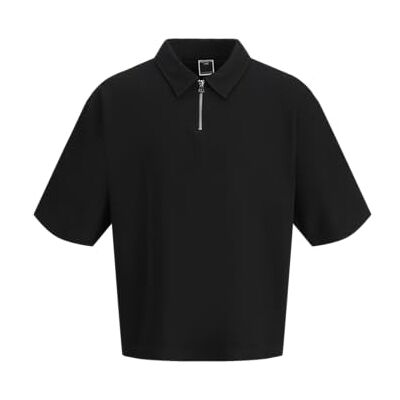 12273328-4705316 JACK & JONES Jcointerlude Heavy Polo Ss męska koszulka polo, czarny, M 12273328-4705316 JACK & JONES Jcointerlude Heavy Polo Ss męska koszulka polo, czarny, M