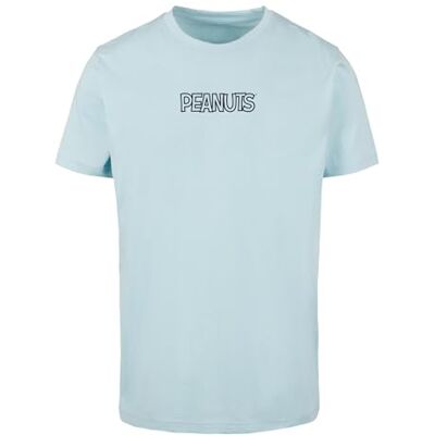MP5000343 Merchcode Męski T-Shirt Peanuts Peekaboo T-shirt z okrągłym dekoltem, Regular Fit, Cotton 100 Percent, M, niebieski (Ocean Blue), M MP5000343 Merchcode Męski T-Shirt Peanuts Peekaboo T-shirt z okrągłym dekoltem, Regular Fit, Cotton 100 Percent, M, niebieski (Ocean Blue), M