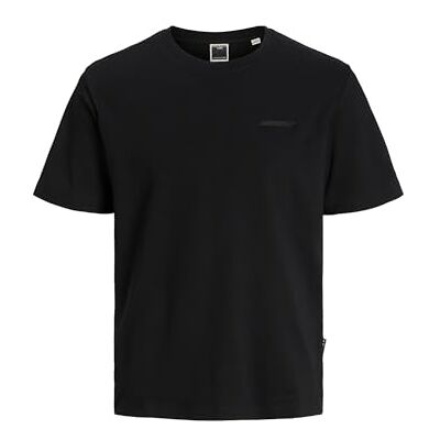 12282696-4823935 JACK & JONES Jcofusion Interlock Tee SS Crew Noos, czarny, M 12282696-4823935 JACK & JONES Jcofusion Interlock Tee SS Crew Noos, czarny, M