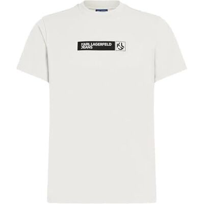 A1M17112 Karl Lagerfeld Jeans, Męskie, Koszulka Z Krótkim Rękawem I Grafiką, Dopasowany Krój, Biały, XXL A1M17112 Karl Lagerfeld Jeans, Męskie, Koszulka Z Krótkim Rękawem I Grafiką, Dopasowany Krój, Biały, XXL