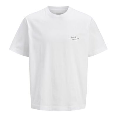 12273015-4701995 JACK & JONES Męski T-shirt z nadrukiem na plecach, Bright White, XS 12273015-4701995 JACK & JONES Męski T-shirt z nadrukiem na plecach, Bright White, XS