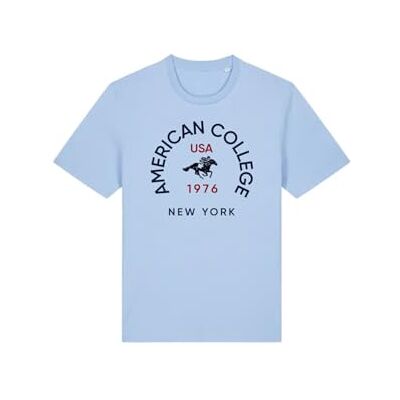 ACS25T3 SKY BLUE L AMERICAN COLLEGE USA Niebieska koszulka męska Rozmiar L Decontract, Niebieski niebo, L ACS25T3 SKY BLUE L AMERICAN COLLEGE USA Niebieska koszulka męska Rozmiar L Decontract, Niebieski niebo, L