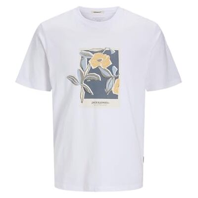 12276904-4754567 JACK & JONES Joralmeria Front Tee Ss Crew Neck męska koszulka z przodu, Bright White, XL 12276904-4754567 JACK & JONES Joralmeria Front Tee Ss Crew Neck męska koszulka z przodu, Bright White, XL