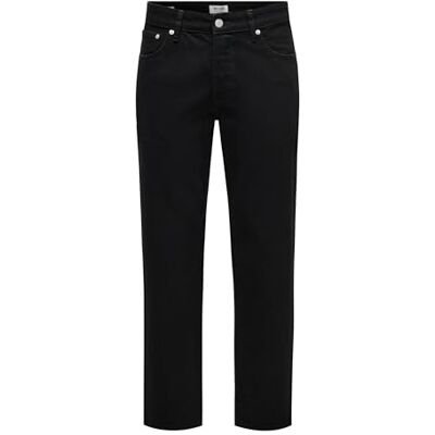 22031145 ONLY & SONS Onsedge Straight Box Tai DNM Cbo Noos, czarny denim, 30W / 32L 22031145 ONLY & SONS Onsedge Straight Box Tai DNM Cbo Noos, czarny denim, 30W / 32L