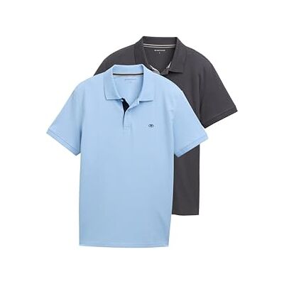 1044879 TOM TAILOR Męska koszulka polo, 32245 Washed Out Middle Blue, S 1044879 TOM TAILOR Męska koszulka polo, 32245 Washed Out Middle Blue, S