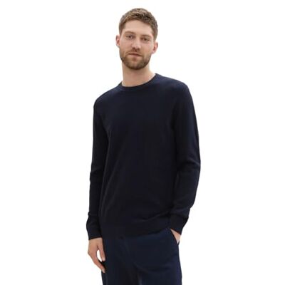 1042453 TOM TAILOR Sweter męski, 13160 – Knitted Navy Melange, 3XL 1042453 TOM TAILOR Sweter męski, 13160 – Knitted Navy Melange, 3XL