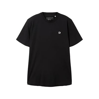 1037655 T-shirt męski TOM TAILOR Denim o dopasowanym kroju, w jednolitych kolorach, wykonany z bawełny, 29999-Czarny, S 1037655 T-shirt męski TOM TAILOR Denim o dopasowanym kroju, w jednolitych kolorach, wykonany z bawełny, 29999-Czarny, S