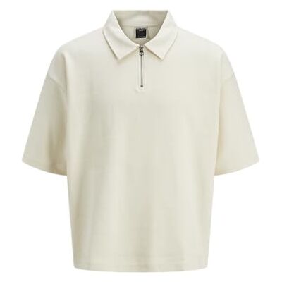 12273328-4742330 JACK & JONES Jcointerlude Heavy Polo Ss męska koszulka polo, Antique White, M 12273328-4742330 JACK & JONES Jcointerlude Heavy Polo Ss męska koszulka polo, Antique White, M