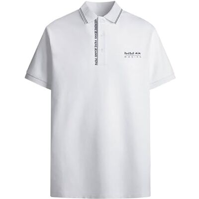 RM540001800M Red Bull Racing X Pepe Jeans Męska koszulka polo z logo RBR ze wskazówkami, biała (biała), M, Biały (biały), M RM540001800M Red Bull Racing X Pepe Jeans Męska koszulka polo z logo RBR ze wskazówkami, biała (biała), M, Biały (biały), M