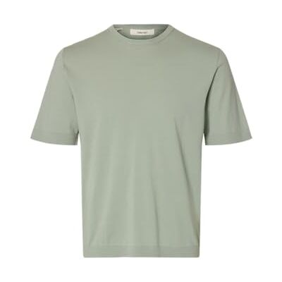 16099828-4896376 SELECTED MEN Slhtorino Ss Knit Crew Neck Noos, Aqua Gray, XXL 16099828-4896376 SELECTED MEN Slhtorino Ss Knit Crew Neck Noos, Aqua Gray, XXL