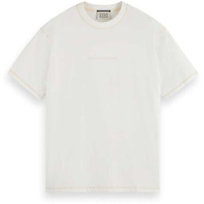 179192 Scotch & Soda Koszulka męska Core-Logo Front Chest, Kolor biały, M 179192 Scotch & Soda Koszulka męska Core-Logo Front Chest, Kolor biały, M