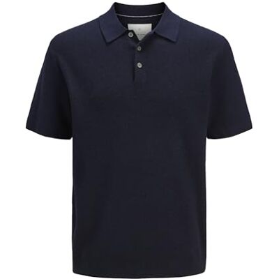 12271483-4706578 JACK & JONES Jprcccooper Knit Polo Ss Sn męskie, Night Sky, S 12271483-4706578 JACK & JONES Jprcccooper Knit Polo Ss Sn męskie, Night Sky, S