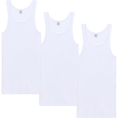KS32211 Abanderado Męskie koszulki bez rękawów Ocean Canale 3 Pack, biała, XXL KS32211 Abanderado Męskie koszulki bez rękawów Ocean Canale 3 Pack, biała, XXL