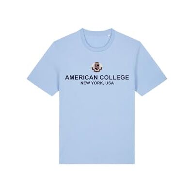 ACS25T1 SKY BLUE S AMERICAN COLLEGE USA Niebieska koszulka męska Rozmiar S Decontract, Niebieski niebo, S ACS25T1 SKY BLUE S AMERICAN COLLEGE USA Niebieska koszulka męska Rozmiar S Decontract, Niebieski niebo, S