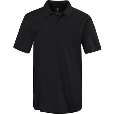 59270089 JP 1880 Męskie duże rozmiary, duże rozmiary, Menswear L-8XL do 8XL, koszulka polo, górna część, listwa z guzikami, kołnierz, pika, 702560, czarny, XXL 59270089 JP 1880 Męskie duże rozmiary, duże rozmiary, Menswear L-8XL do 8XL, koszulka polo, górna część, listwa z guzikami, kołnierz, pika, 702560, czarny, XXL