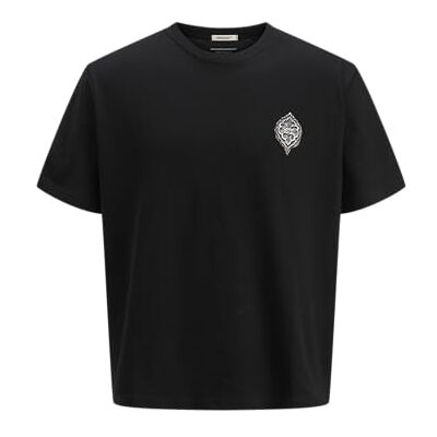 12277573-4761430 JACK & JONES Koszulka męska Jorhydra Pattern Tee SS Crew Neck, czarny, XL 12277573-4761430 JACK & JONES Koszulka męska Jorhydra Pattern Tee SS Crew Neck, czarny, XL