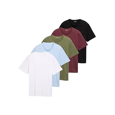 1047052 TOM TAILOR T-shirt męski wielopak, 21068 Light Powder Blue, L 1047052 TOM TAILOR T-shirt męski wielopak, 21068 Light Powder Blue, L
