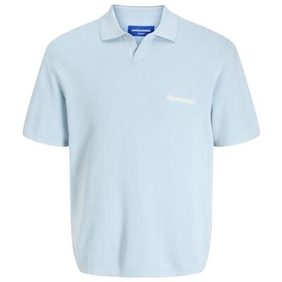 12282771-4824525 JACK & JONES Jornorrebro Light Knit Ss Polo Sn, Skyway, XL 12282771-4824525 JACK & JONES Jornorrebro Light Knit Ss Polo Sn, Skyway, XL