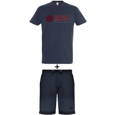 ACEN231 Marine Taille M AMERICAN COLLEGE USA 2-częściowy zestaw koszul + szorty mieszane, granatowy, M ACEN231 Marine Taille M AMERICAN COLLEGE USA 2-częściowy zestaw koszul + szorty mieszane, granatowy, M