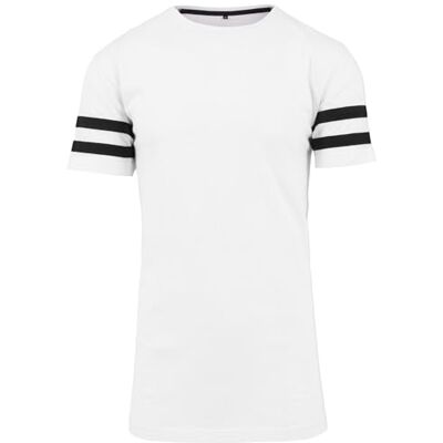 BY032-00224-0046 Build Your Brand T-shirt męski Stripe Jersey Tee T-Shirt, biały/czarny, M BY032-00224-0046 Build Your Brand T-shirt męski Stripe Jersey Tee T-Shirt, biały/czarny, M