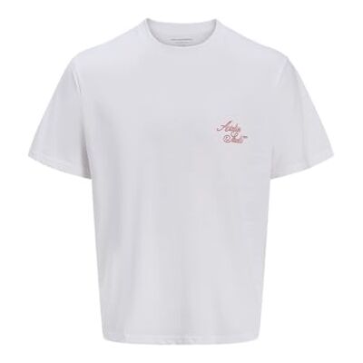 12277568-4761387 JACK & JONES Koszulka męska Jorhydra Typo Back Tee SS Crew Neck Se25, Bright White, XXL 12277568-4761387 JACK & JONES Koszulka męska Jorhydra Typo Back Tee SS Crew Neck Se25, Bright White, XXL