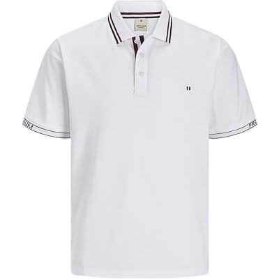 12275036-4724399 Jack & Jones Jprblugabriel Ss Polo, Bright White, S 12275036-4724399 Jack & Jones Jprblugabriel Ss Polo, Bright White, S