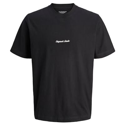 12282892-4824968 JACK & JONES Jornorrebro Emb Tee SS Crew Neck Noos, czarny, M 12282892-4824968 JACK & JONES Jornorrebro Emb Tee SS Crew Neck Noos, czarny, M