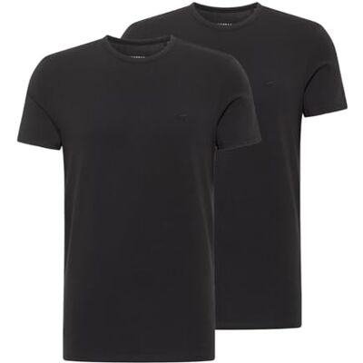 1014663-4142 MUSTANG Allen T-shirt męski, zestaw 2 sztuk, krój Regular Fit, S-3XL, biały, czarny, rozciągliwy, Black 4142, XL 1014663-4142 MUSTANG Allen T-shirt męski, zestaw 2 sztuk, krój Regular Fit, S-3XL, biały, czarny, rozciągliwy, Black 4142, XL