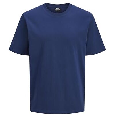 12253171 JACK & JONES Męski T-shirt z nadrukiem, okrągły dekolt, estate blue, L 12253171 JACK & JONES Męski T-shirt z nadrukiem, okrągły dekolt, estate blue, L