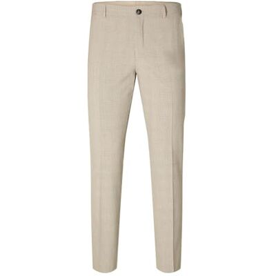 16092556 SELETED HOMME Męskie spodnie Slhslim-Liam Sand Check TRS Flex Noos, Piaskowy/Checks: Brown, 44 16092556 SELETED HOMME Męskie spodnie Slhslim-Liam Sand Check TRS Flex Noos, Piaskowy/Checks: Brown, 44