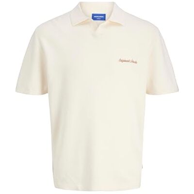 12282771-4824524 JACK & JONES Jornorrebro Light Knit Ss Polo Sn, Sea Salt, M 12282771-4824524 JACK & JONES Jornorrebro Light Knit Ss Polo Sn, Sea Salt, M