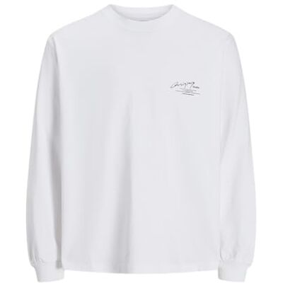 12273381-4705719 Jack & Jones Jormanchester Tee Ls Crew Neck, Bright White, M 12273381-4705719 Jack & Jones Jormanchester Tee Ls Crew Neck, Bright White, M