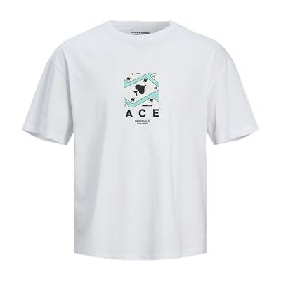 12254169-4455632 JACK & JONES Koszulka męska Jorblockpop Tee SS Crew Neck Tg, Bright White, M 12254169-4455632 JACK & JONES Koszulka męska Jorblockpop Tee SS Crew Neck Tg, Bright White, M