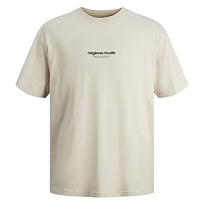 12240121 JACK & JONES Męski T-shirt z nadrukiem, Moonbeam, XS 12240121 JACK & JONES Męski T-shirt z nadrukiem, Moonbeam, XS