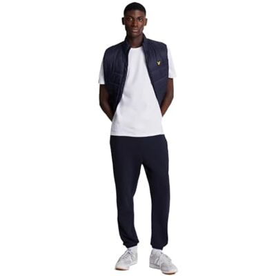 ML720VOG-Z271-.S Lyle & Scott Męskie spodnie do biegania, slim Sweatpant, spodnie dresowe dla mężczyzn, bawełna ze ściągaczami, spodnie treningowe dla mężczyzn XS-XXL, Z271 Dark Navy, S ML720VOG-Z271-.S Lyle & Scott Męskie spodnie do biegania, slim Sweatpant, spodnie dresowe dla mężczyzn, bawełna ze ściągaczami, spodnie treningowe dla mężczyzn XS-XXL, Z271 Dark Navy, S