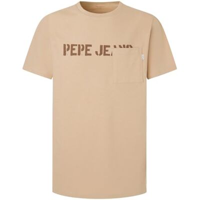 PM509211 Pepe Jeans Koszulka męska Cosby, Brązowy (khaki beżowy), XS PM509211 Pepe Jeans Koszulka męska Cosby, Brązowy (khaki beżowy), XS