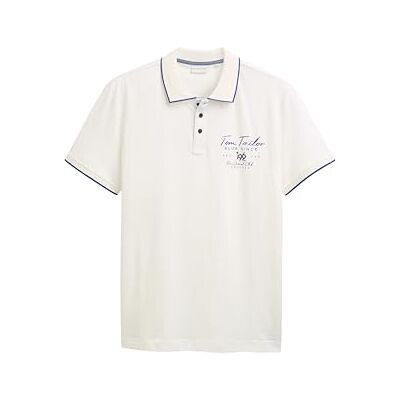 1046735 TOM TAILOR Męska koszulka polo, 10332 – Off White, S 1046735 TOM TAILOR Męska koszulka polo, 10332 – Off White, S