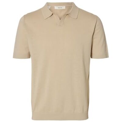 16096197-4635742 SELECTED FEMME Slhmattis Ss Knit Sun Open Polo Noos, owsianka, S 16096197-4635742 SELECTED FEMME Slhmattis Ss Knit Sun Open Polo Noos, owsianka, S